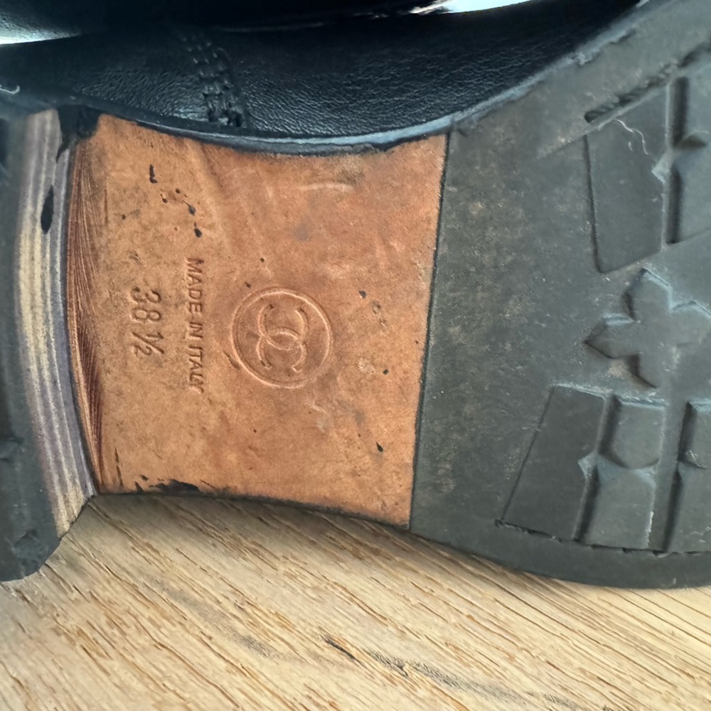 CHANEL Black Classic Combat Boots - Picture 6 of 11
